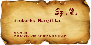 Szekerka Margitta névjegykártya